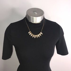 J.Crew Gold rhinestone necklace